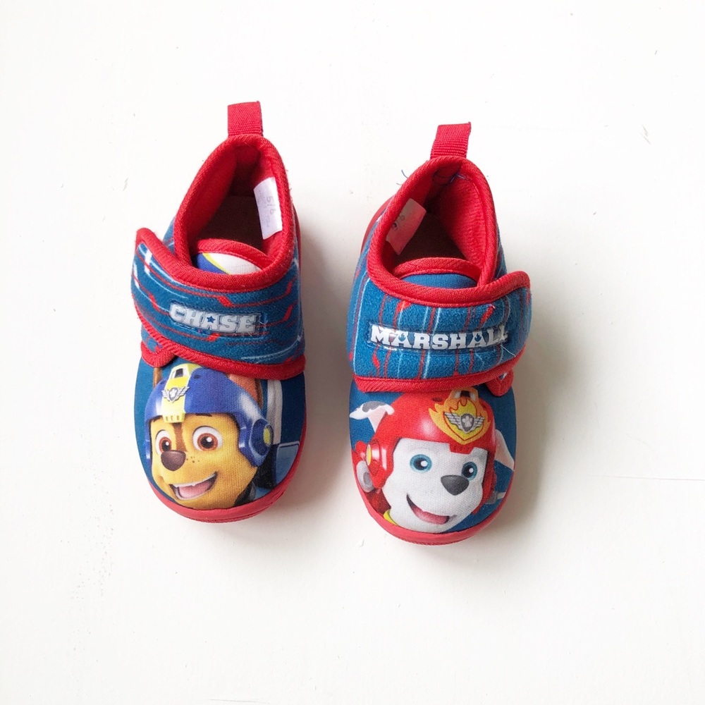 Paw Patrol Velcro Rubber Soled Slipper